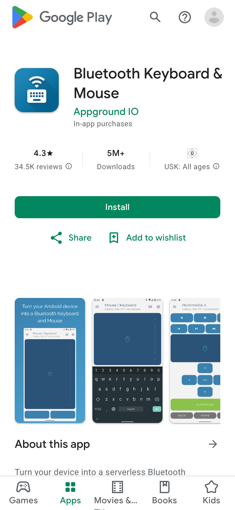 Bluetooth Keyboard & Mouse App on Google Play Store