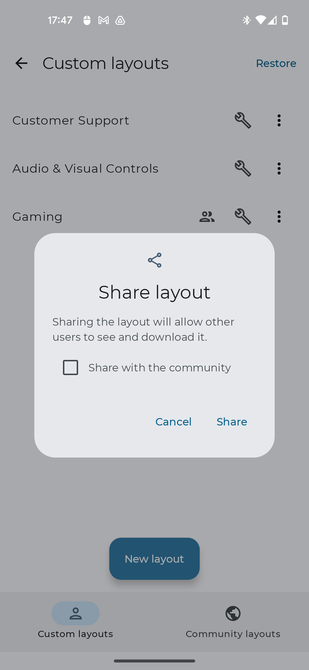 Sharing custom keyboard layout with the community